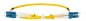 Preview: LWL Duplex Patchkabel, OS2, 9/125µ, LC/UPC-LC/UPC, Gelb, 1 m