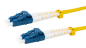 Preview: LWL Duplex Patchkabel, OS2, 9/125µ, LC/UPC-LC/UPC, Gelb, 1 m