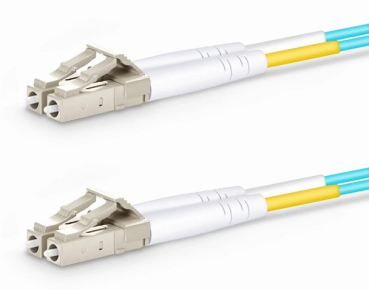 LWL Duplex Patchkabel, OM3, 50/125µ, LC/UPC-LC/UPC, Türkis, 0,5 m