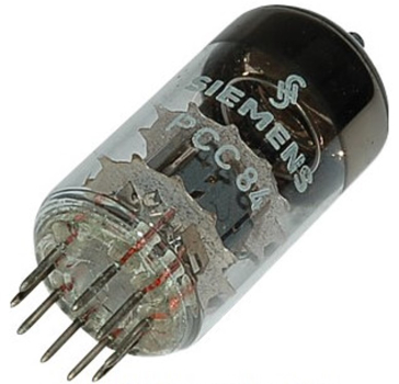 PCC84, Elektronenröhre, Doppeltriode, Noval, 9-pol, 300 mA