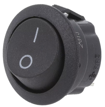 ROCKER; SPST-NO; Pos: 2; ON-OFF; 10A/250VAC; schwarz; 20mΩ