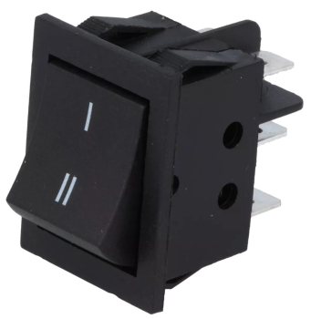 ROCKER; DPDT; Pos: 2; ON-ON; 15A/250VAC; schwarz; Fehlen; 35mΩ