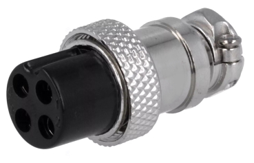 Steckverbinder: für Mikrofone; Stecker; weiblich; PIN: 4; gerade