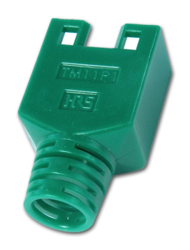 Knickschutztülle für geschirmte Stecker RJ45, grün