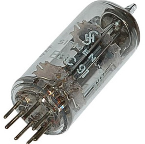 EBC91, Elektronenröhre, Mehrfachröhre, Miniatur, 7-pol, 6,3 V