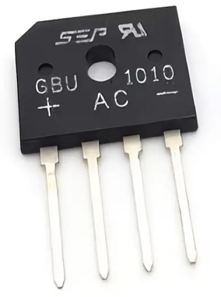 GBU 1010, Brückengleichrichter: einphasig; Urmax: 1kV; If: 10A; Ifsm: 150A