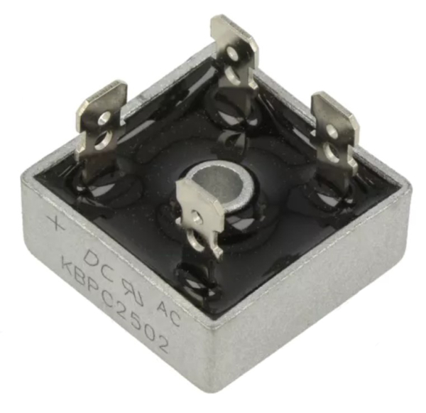 KBPC2502, Brückengleichrichter: einphasig; Urmax: 200V; If: 25A; Ifsm: 400A
