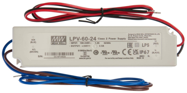 Netzteil: Impuls; LED; 60W; 24VDC; 2,5A; 90÷264VAC; 127÷370VDC; IP67