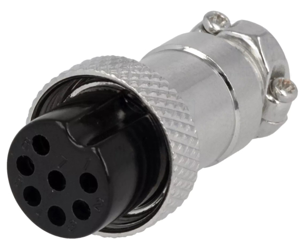 Steckverbinder: für Mikrofone; Stecker; weiblich; PIN: 7; gerade