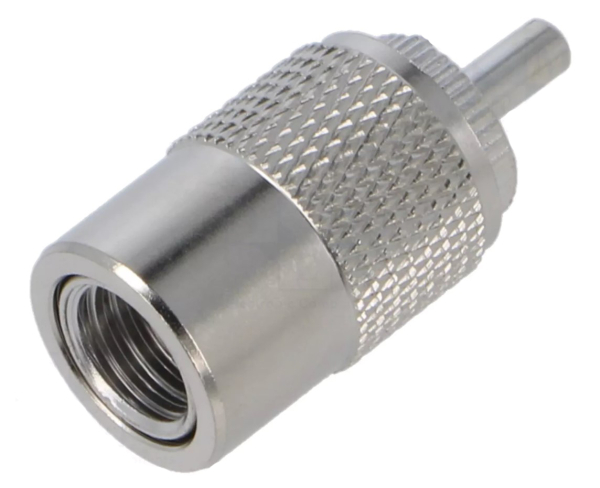 Steckverbinder: UHF (SO-239); Stecker; männlich; gerade; 50Ω; RG58