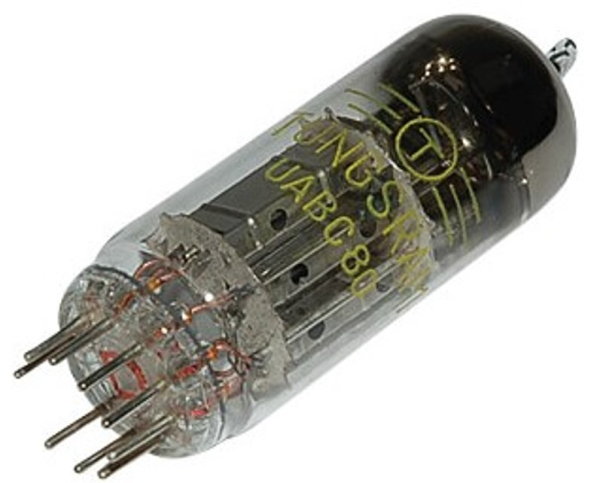 UABC80, Elektronenröhre, Mehrfachröhre, Noval, 9-pol, 100 mA