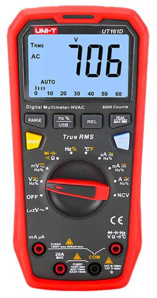 Digitaler Multimeter; USB; LCD; (5999); True RMS; Temp: -40÷1000°C