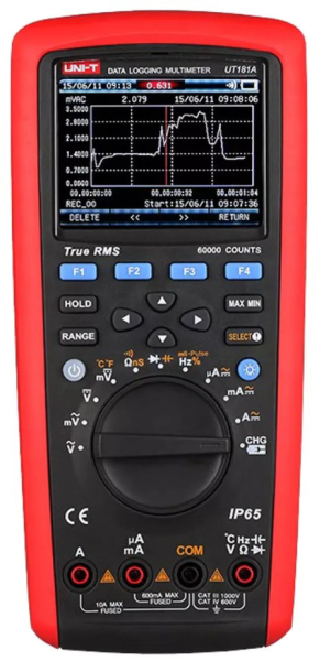 Digitaler Multimeter; USB; farbig,LCD; (60000); True RMS; -40,1°C