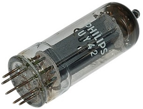 UY42, Elektronenröhre, Gleichrichterröhre, B8A, 8-pol, 100 mA