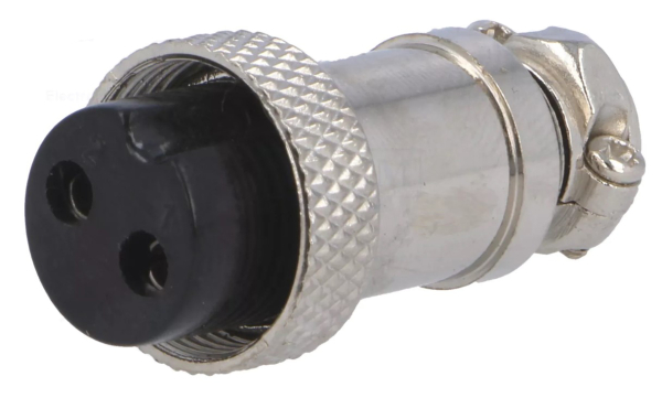 Steckverbinder: für Mikrofone; Stecker; weiblich; PIN: 2; gerade