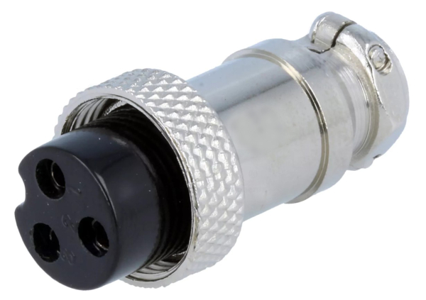 Steckverbinder: für Mikrofone; Stecker; weiblich; PIN: 3; gerade