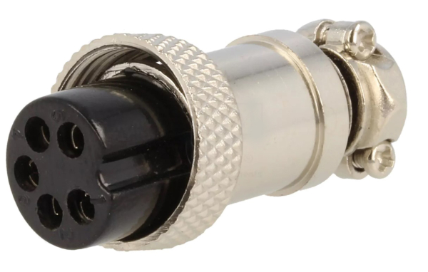 Steckverbinder: für Mikrofone; Stecker; weiblich; PIN: 5; gerade