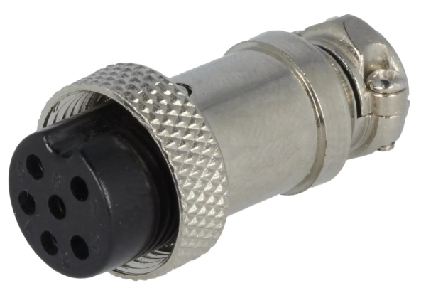 Steckverbinder: für Mikrofone; Stecker; weiblich; PIN: 6; gerade