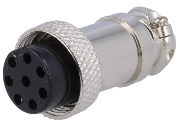 Steckverbinder: für Mikrofone; Stecker; weiblich; PIN: 8; gerade Steckverbinder-Typ		für Mikrofone
