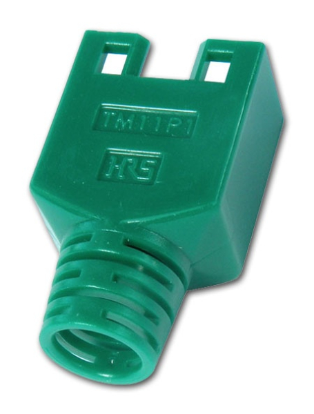Knickschutztülle für geschirmte Stecker RJ45, grün